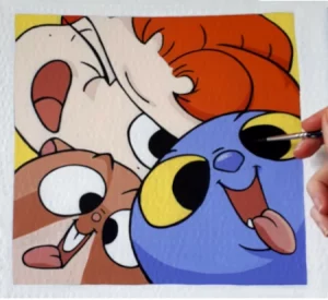 Mag et merveilles artisan muraliste peinture colorée personnages BD dessin anime manga deco murale originale fun